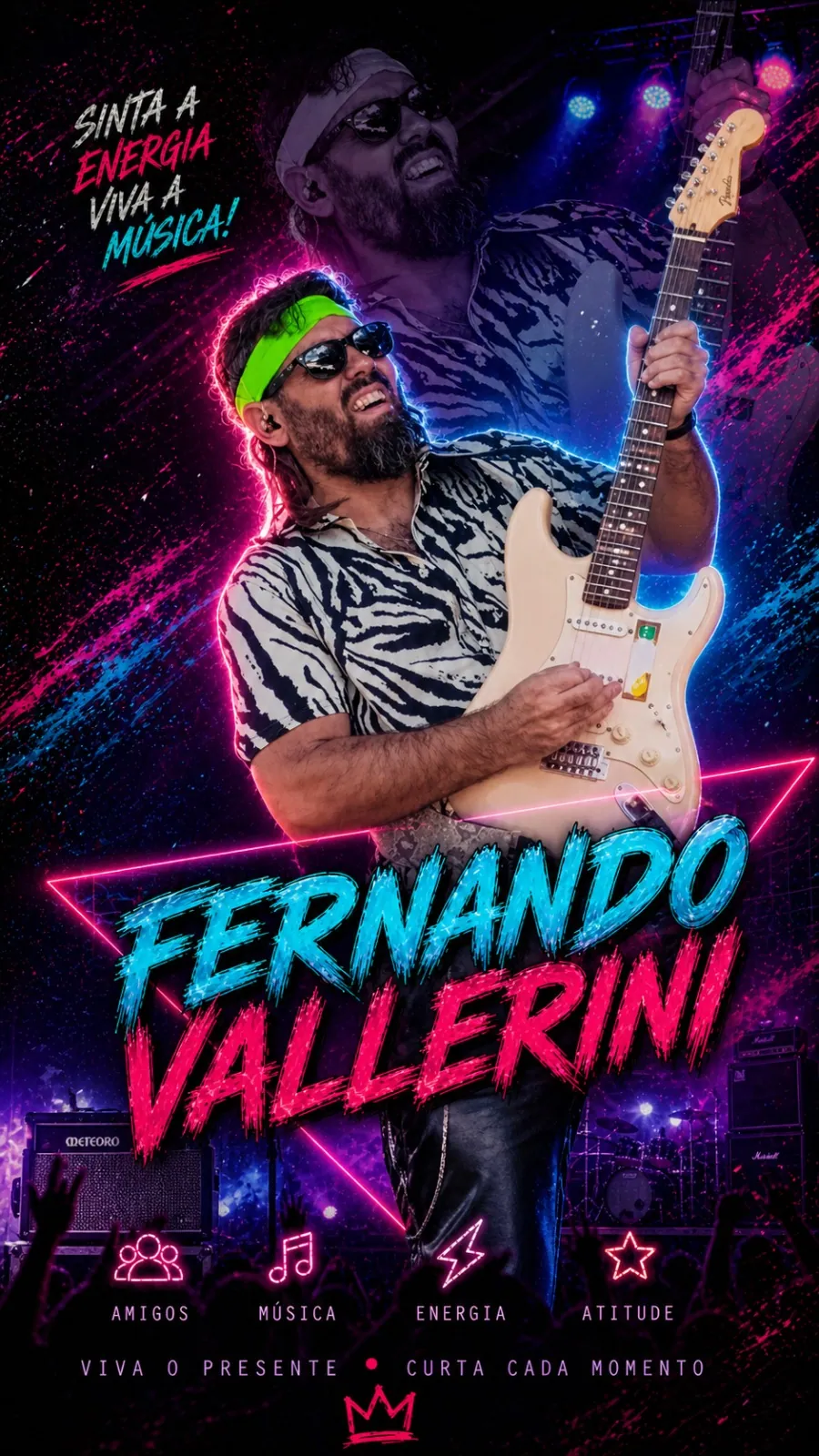 Fernando Vallerini solando na guitarra
